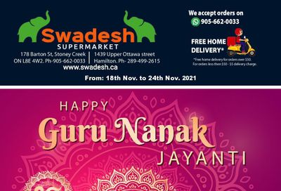 Swadesh Supermarket Flyer November 18 to 24