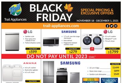 Trail Appliances Black Friday Flyer November 18 to December 1, 2021