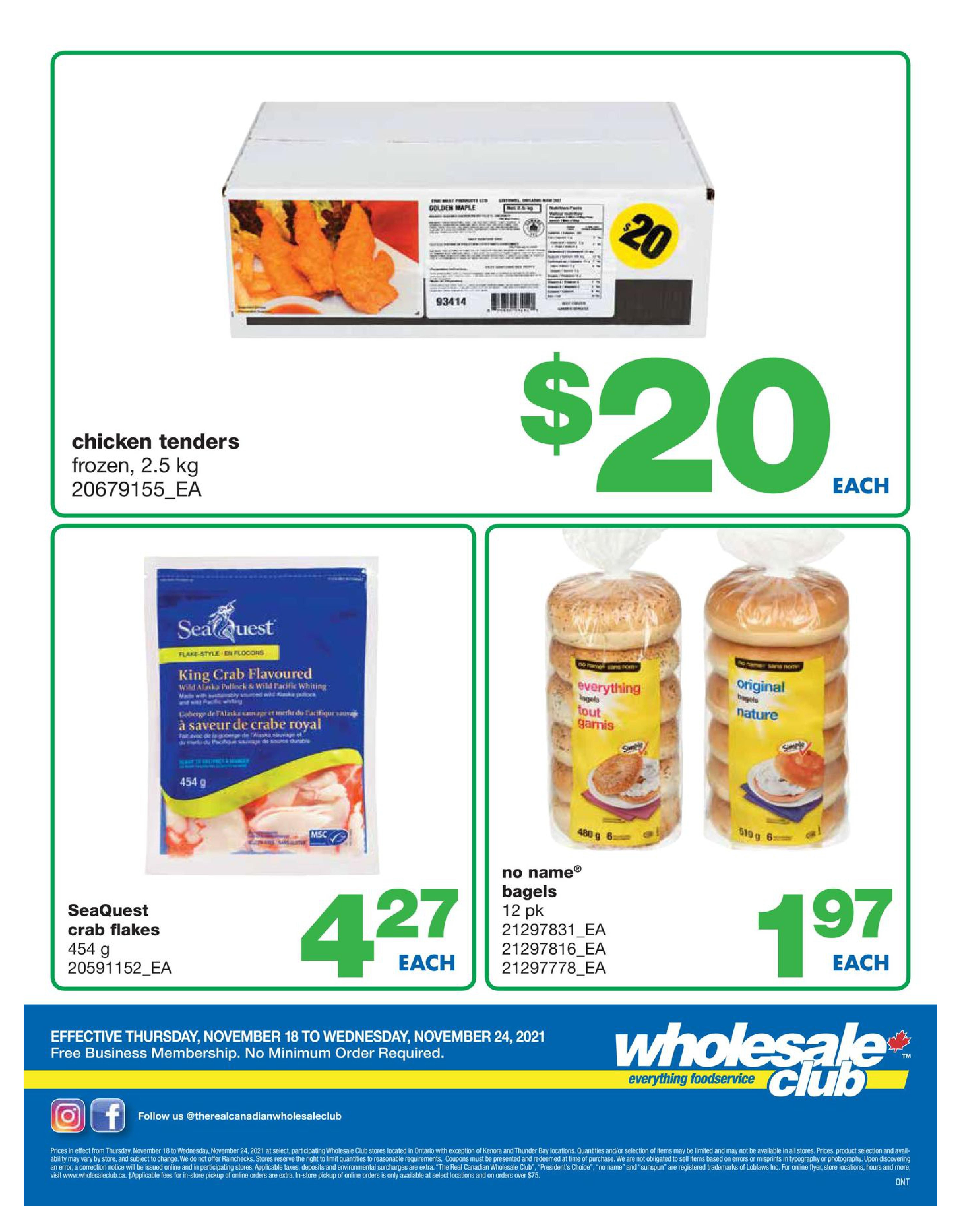 Wholesale Club (ON) Flyer November 18 to 24