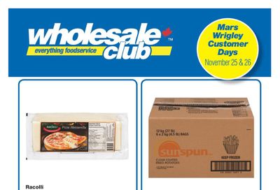 Wholesale Club (Atlantic) Vendor Book November 11 to December 1