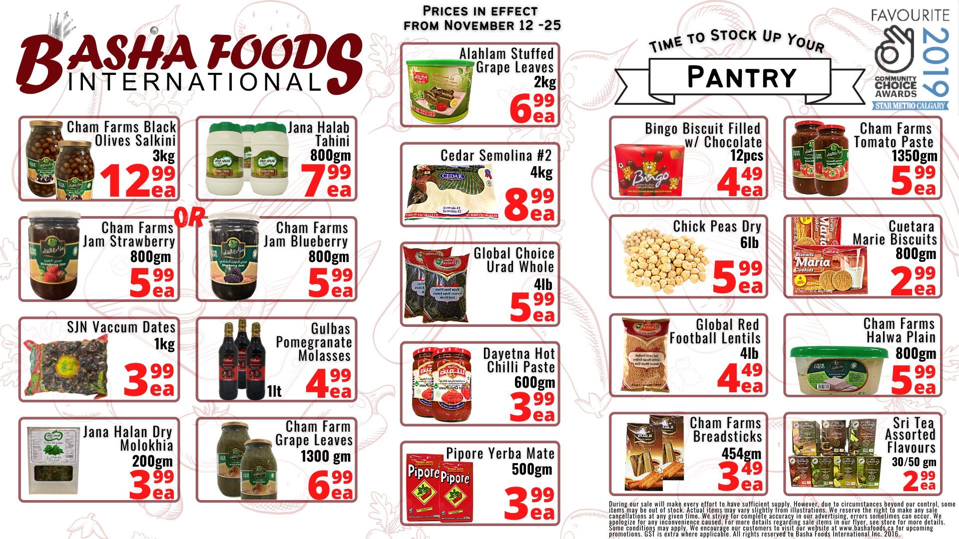 Basha Foods International Flyer November 12 to 25