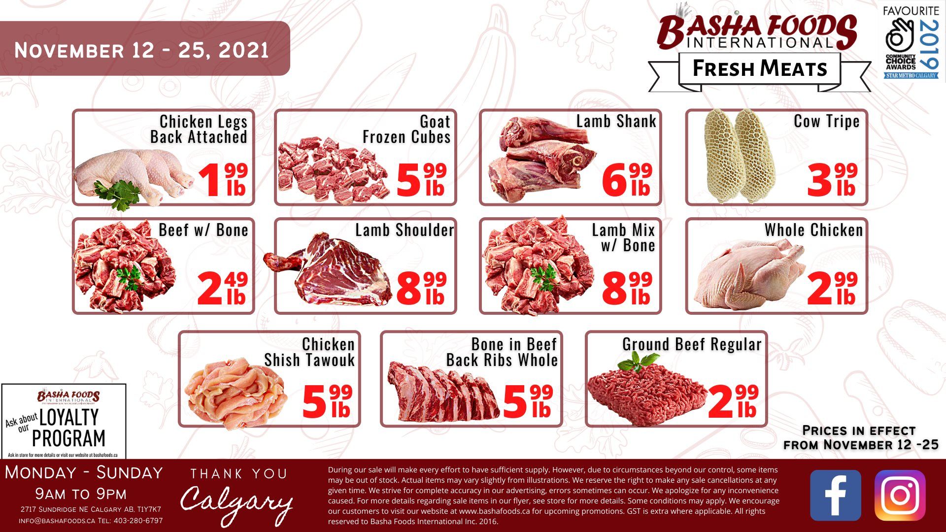 Basha Foods International Flyer November 12 to 25