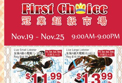 First Choice Supermarket Flyer November 19 to 25