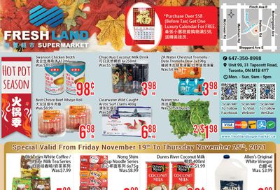 FreshLand Supermarket Flyer November  19 to 25
