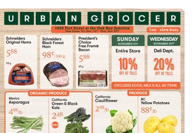 Urban Grocer Flyer November 19 to 25