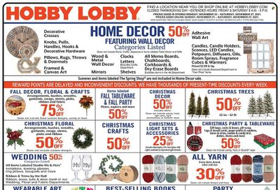 Hobby Lobby Weekly Ad Flyer November 21 to November 28