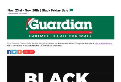 Guardian (Dartmouth Gate) Black Friday Flyer November 23 to 26