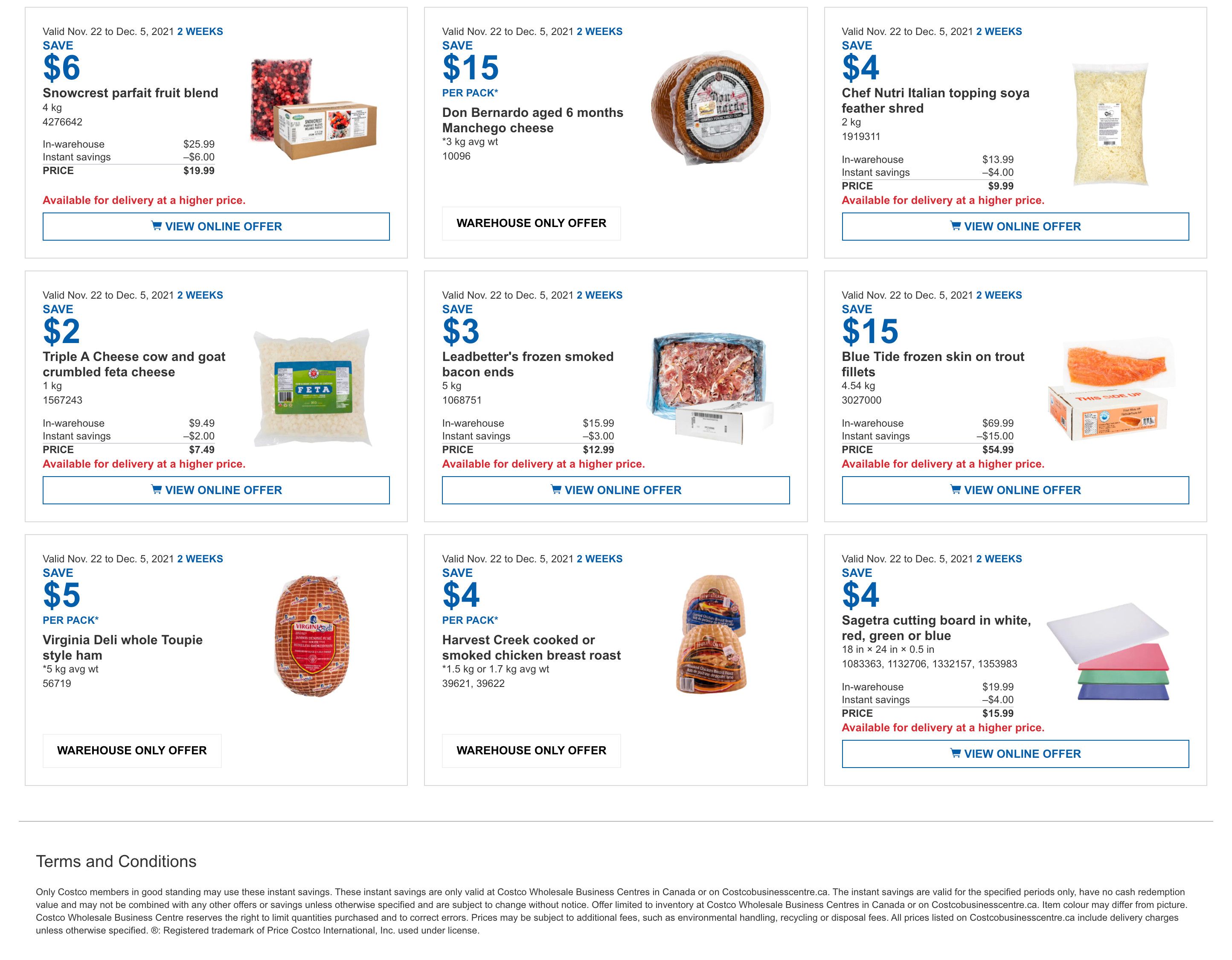 Costco Business Centre Instant Savings Flyer November 22 to December 5