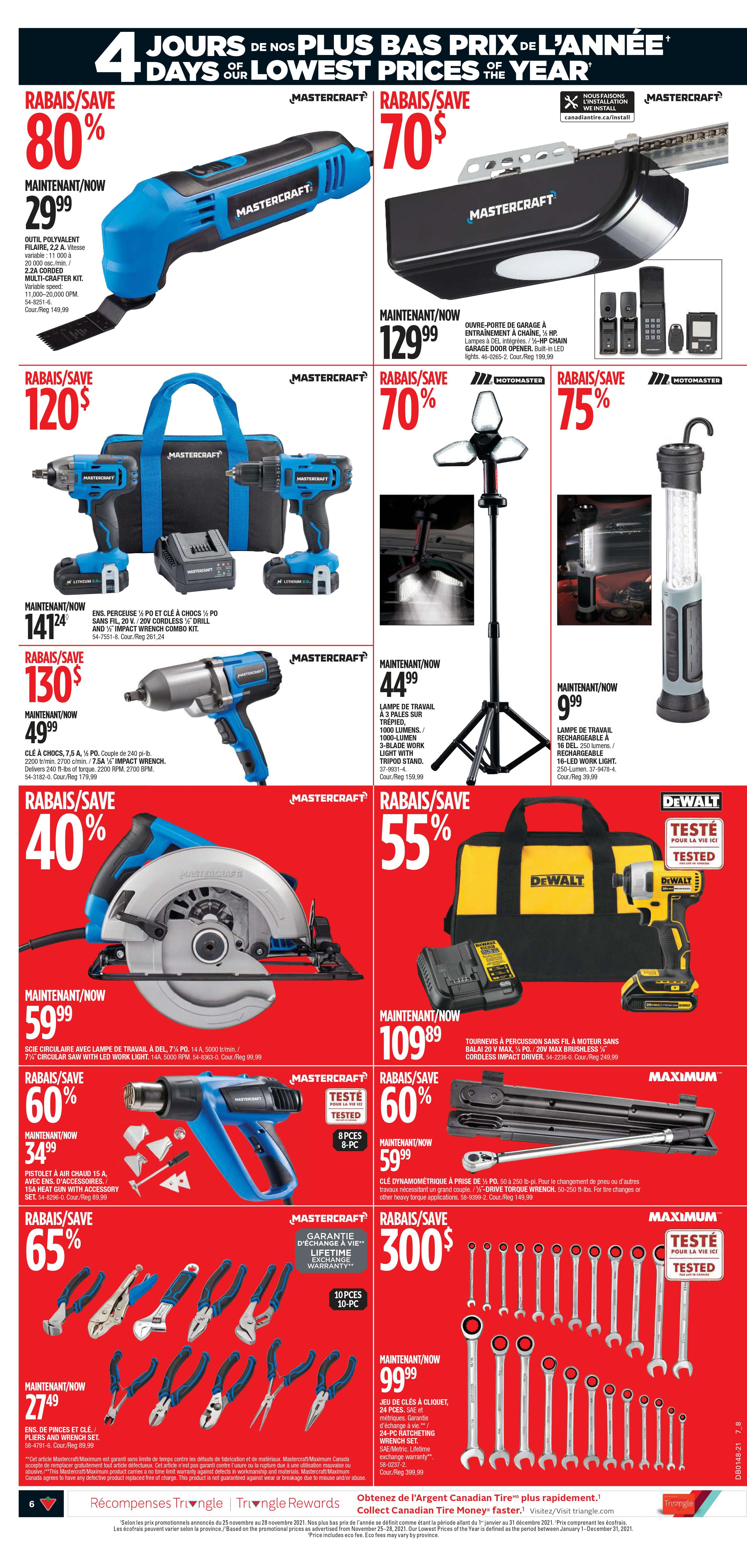 Canadian Tire Black Friday Deals (QC) Flyer November 25 to 28, 2021