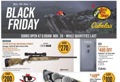 Bass Pro Shops Black Friday Doorcrashers Flyer November 26 to December 1, 2021