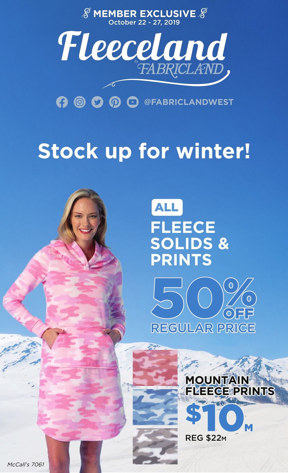 Fabricland (West) Member Exclusive Flyer October 22 to 27