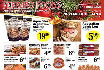 Ferraro Foods Flyer November 16 to January 3