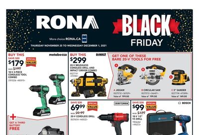 Rona (ON) Black Friday Flyer November 25 to December 1, 2021