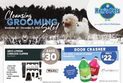 Ren's Pet Depot Cleansing Grooming Flyer November 22 to December 5
