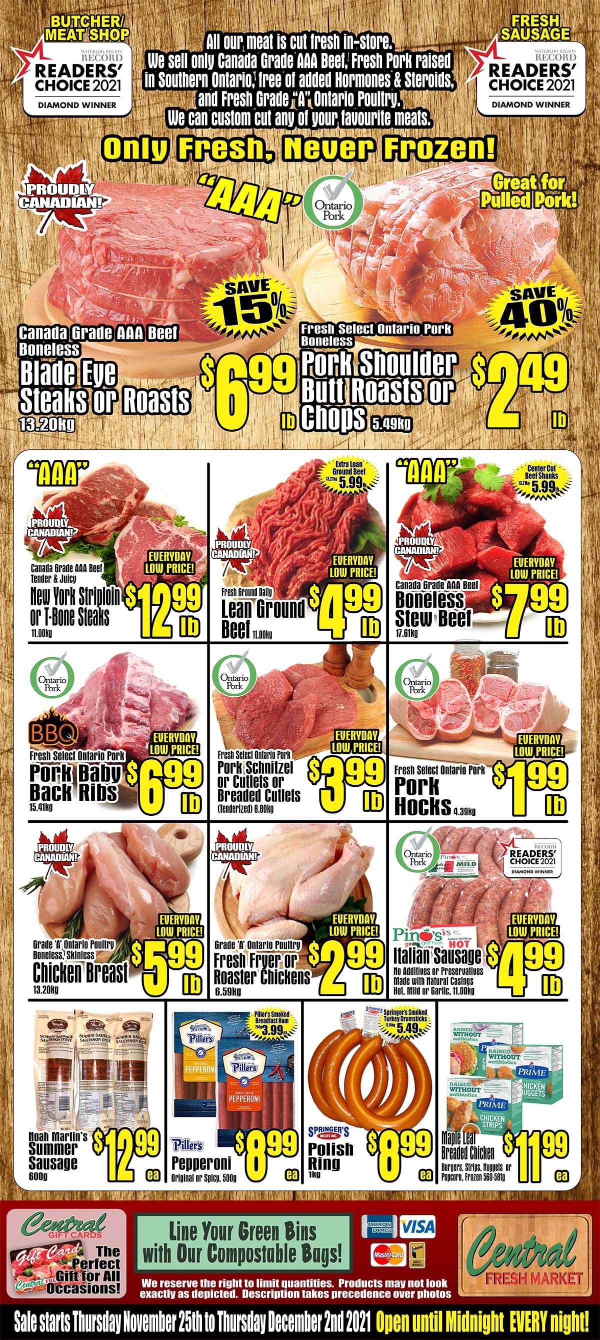 Central Fresh Market Flyer November 25 to December 2