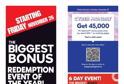 Shoppers Drug Mart (West) Black Friday Flyer November 26 to December 3, 2021