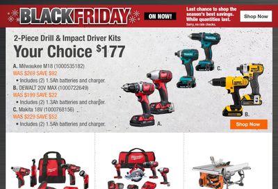 Home Depot Black Friday Pro Flyer November 25 to December 8