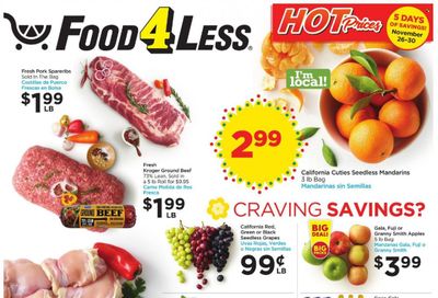 Food 4 Less (CA) Weekly Ad Flyer November 25 to December 2