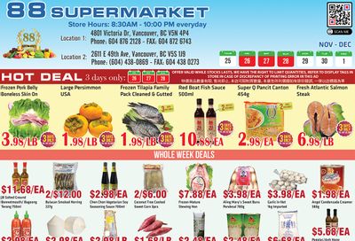 88 Supermarket Flyer November 25 to December 1
