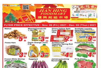 Jian Hing Foodmart (Scarborough) Flyer November 26 to December 2