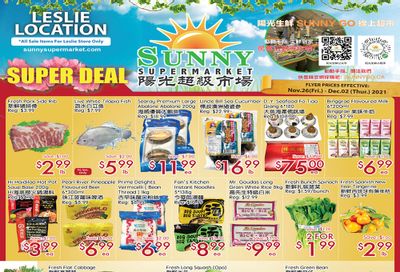 Sunny Supermarket (Leslie) Flyer November 26 to December 2