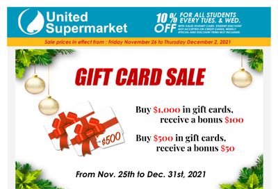 United Supermarket Flyer November 26 to December 2