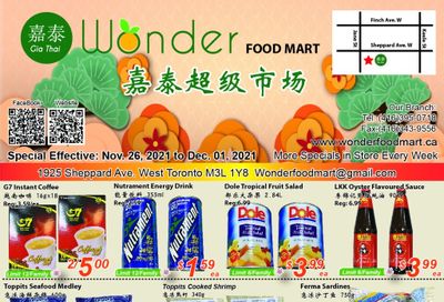 Wonder Food Mart Flyer November 26 to December 1