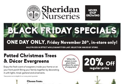 Sheridan Nurseries Flyer November 25 to 30