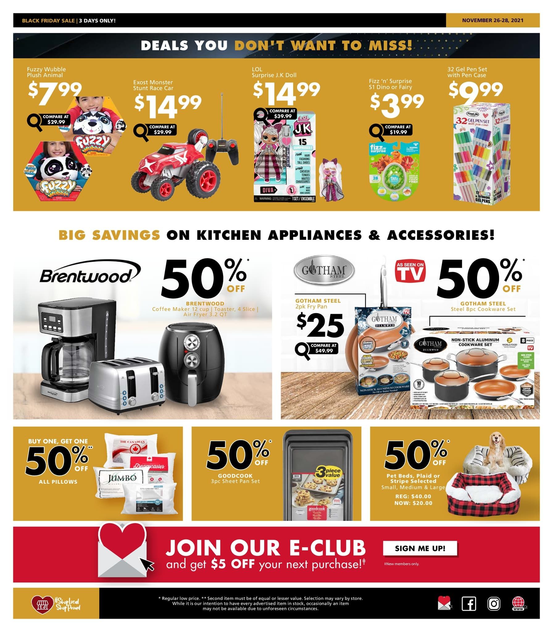 The Bargain Shop & Red Apple Stores Black Friday Flyer November 26 to 28, 2021