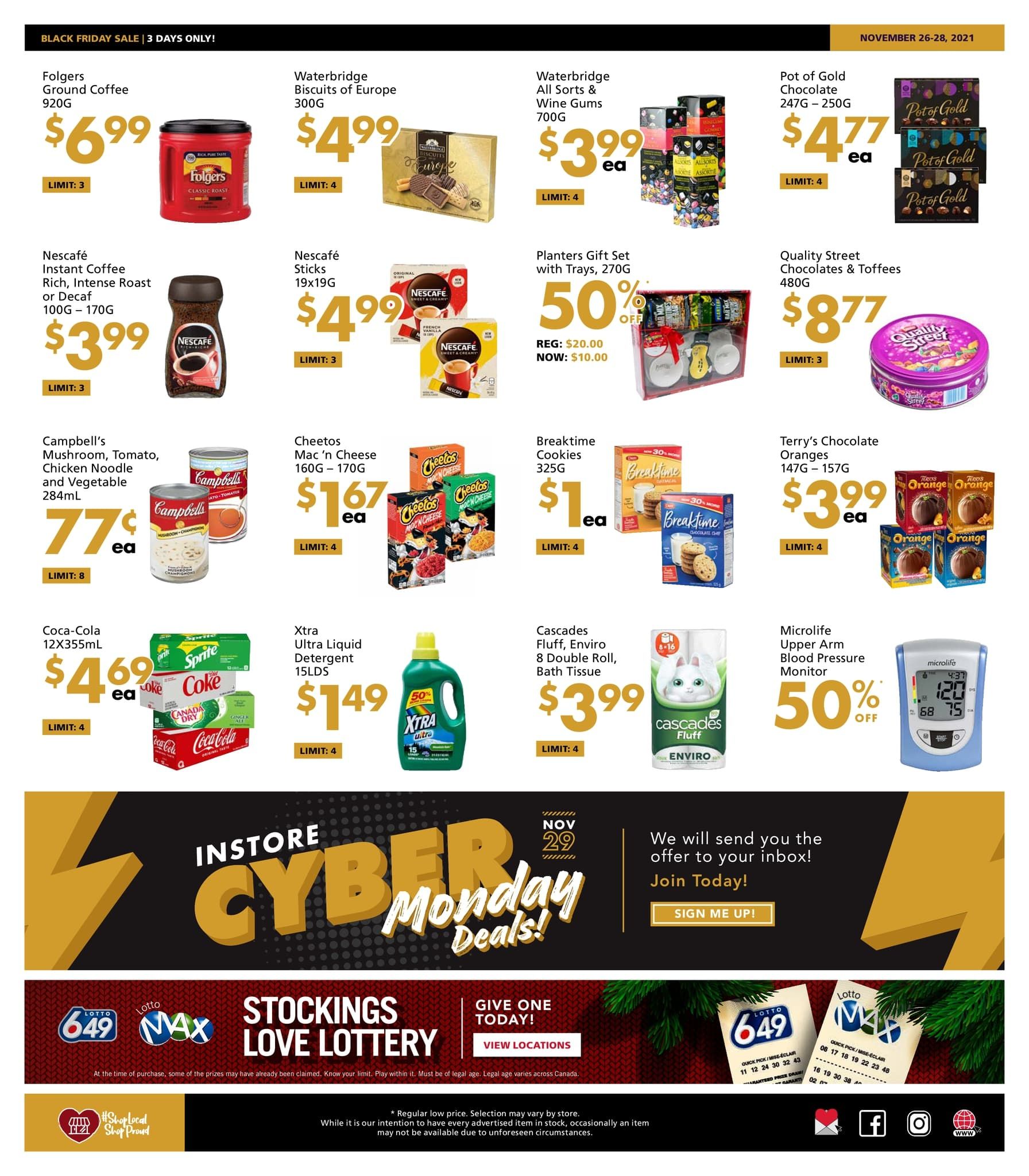 The Bargain Shop & Red Apple Stores Black Friday Flyer November 26 to 28, 2021