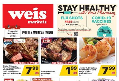Weis (MD, NY, PA) Weekly Ad Flyer November 26 to December 3
