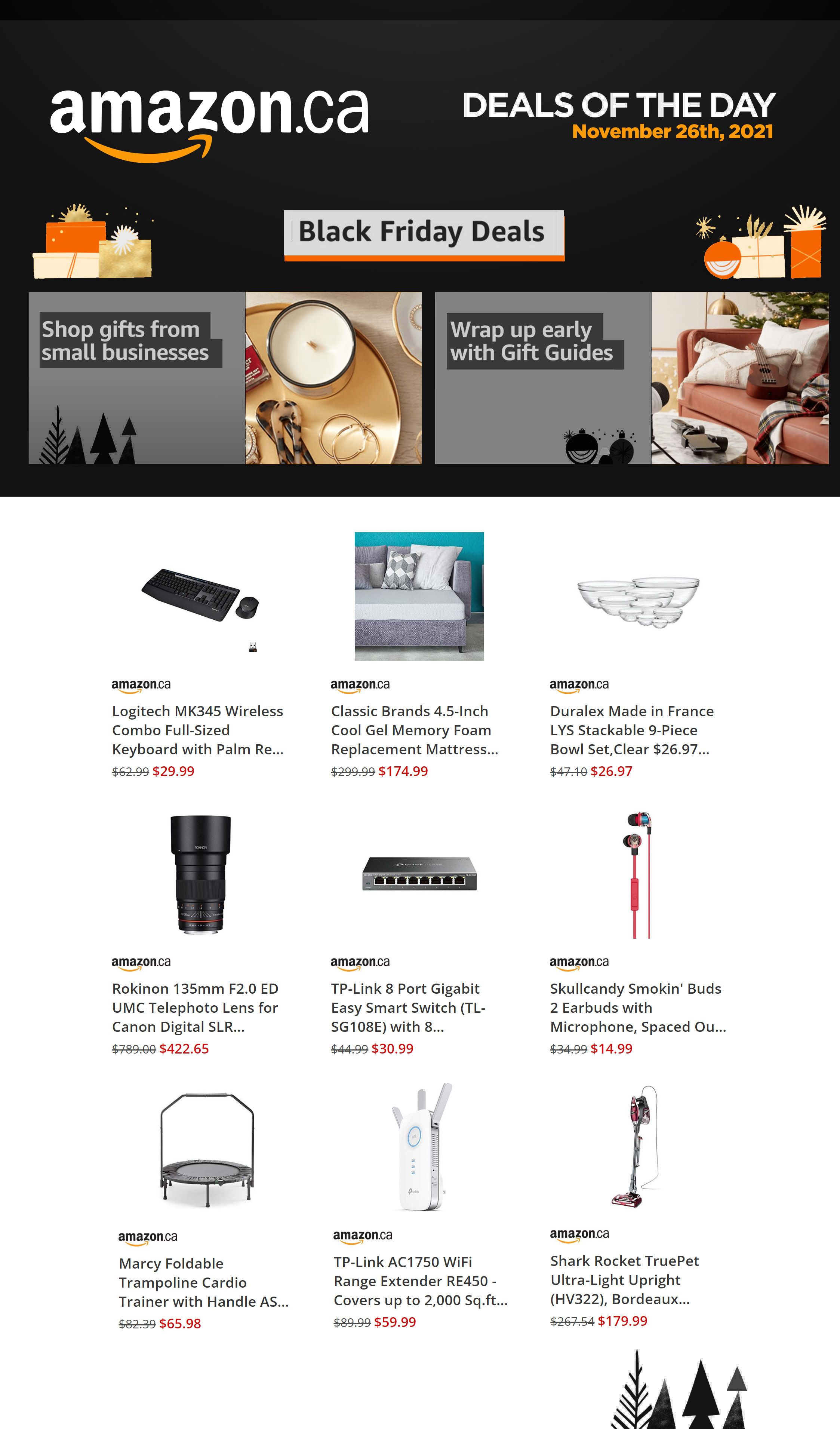 Amazon.ca Daily Deals Black Friday Flyer November 26, 2021