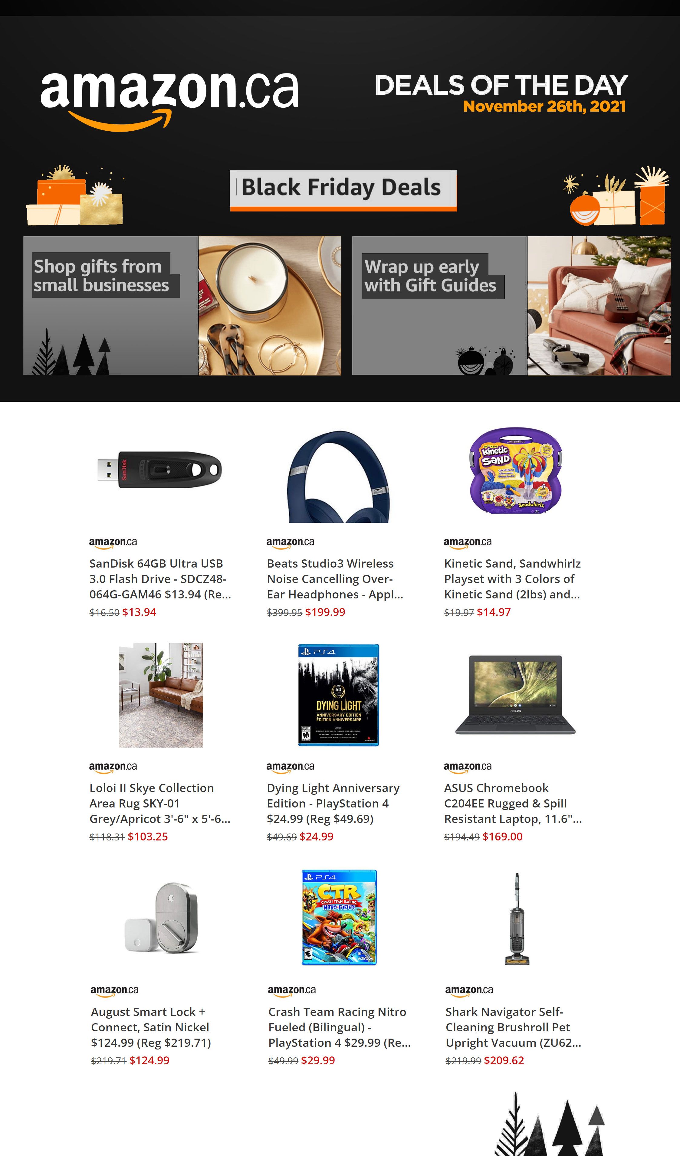 Amazon.ca Daily Deals Black Friday Flyer November 26, 2021