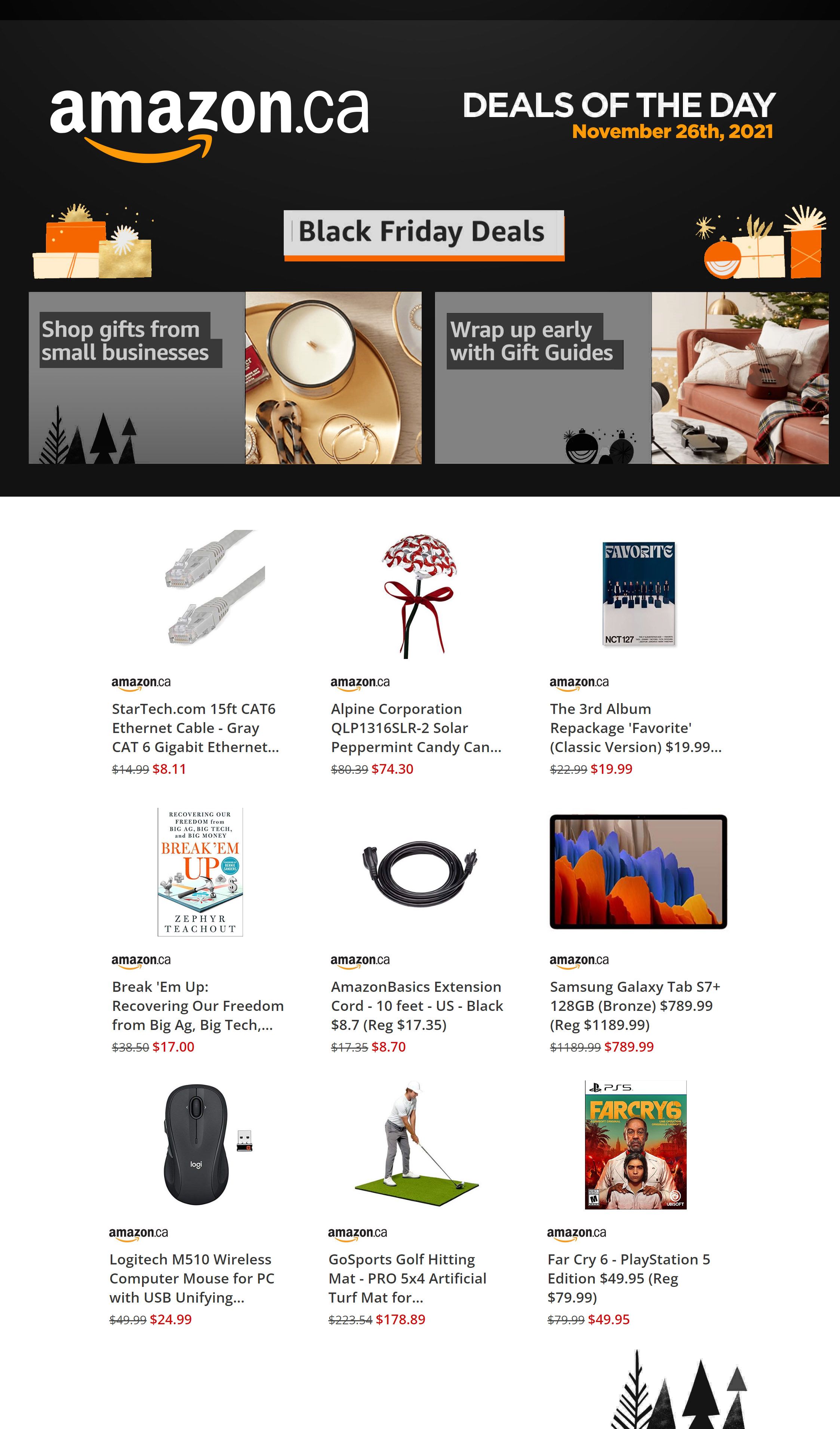 Amazon.ca Daily Deals Black Friday Flyer November 26, 2021