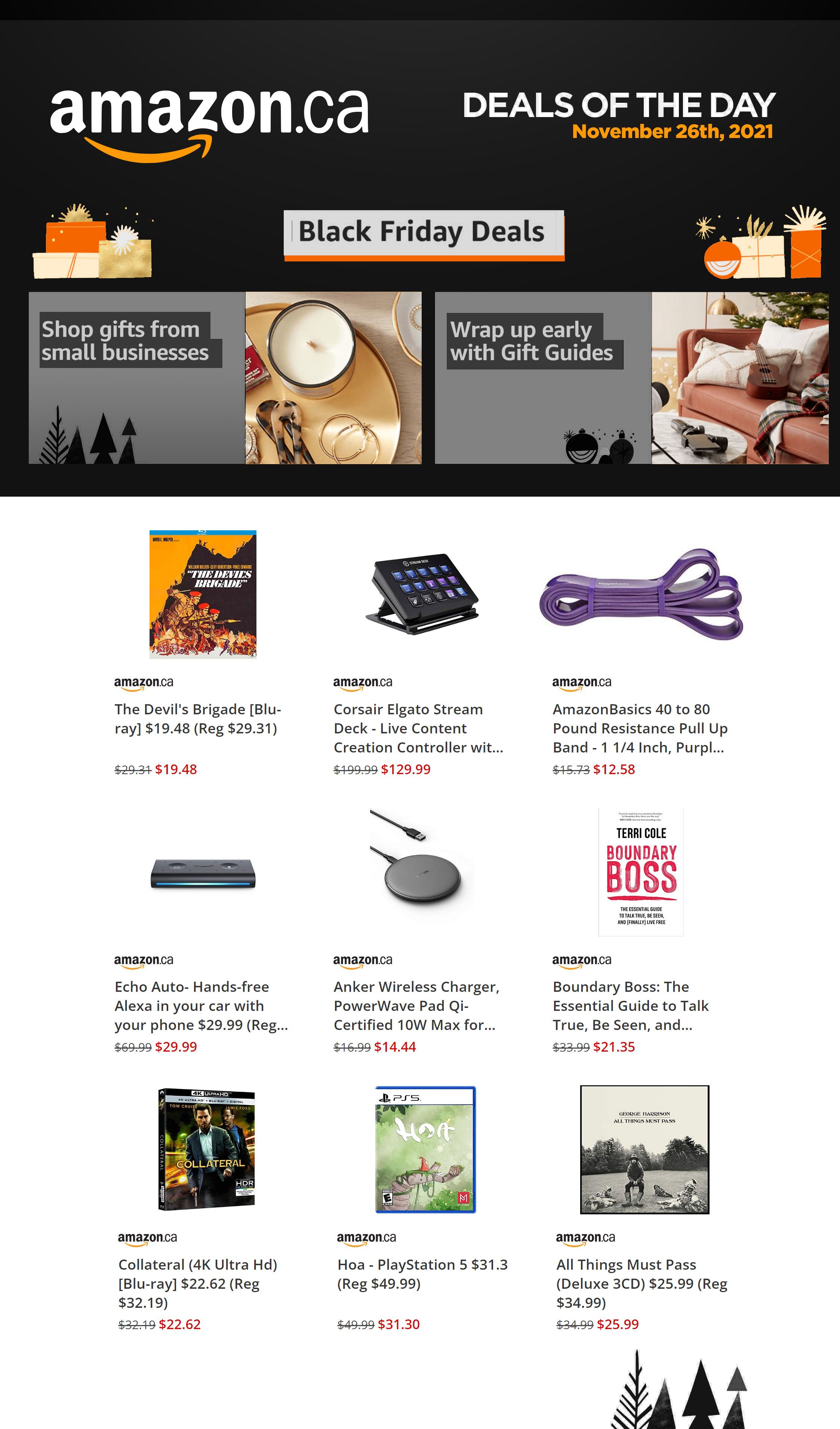 Amazon.ca Daily Deals Black Friday Flyer November 26, 2021