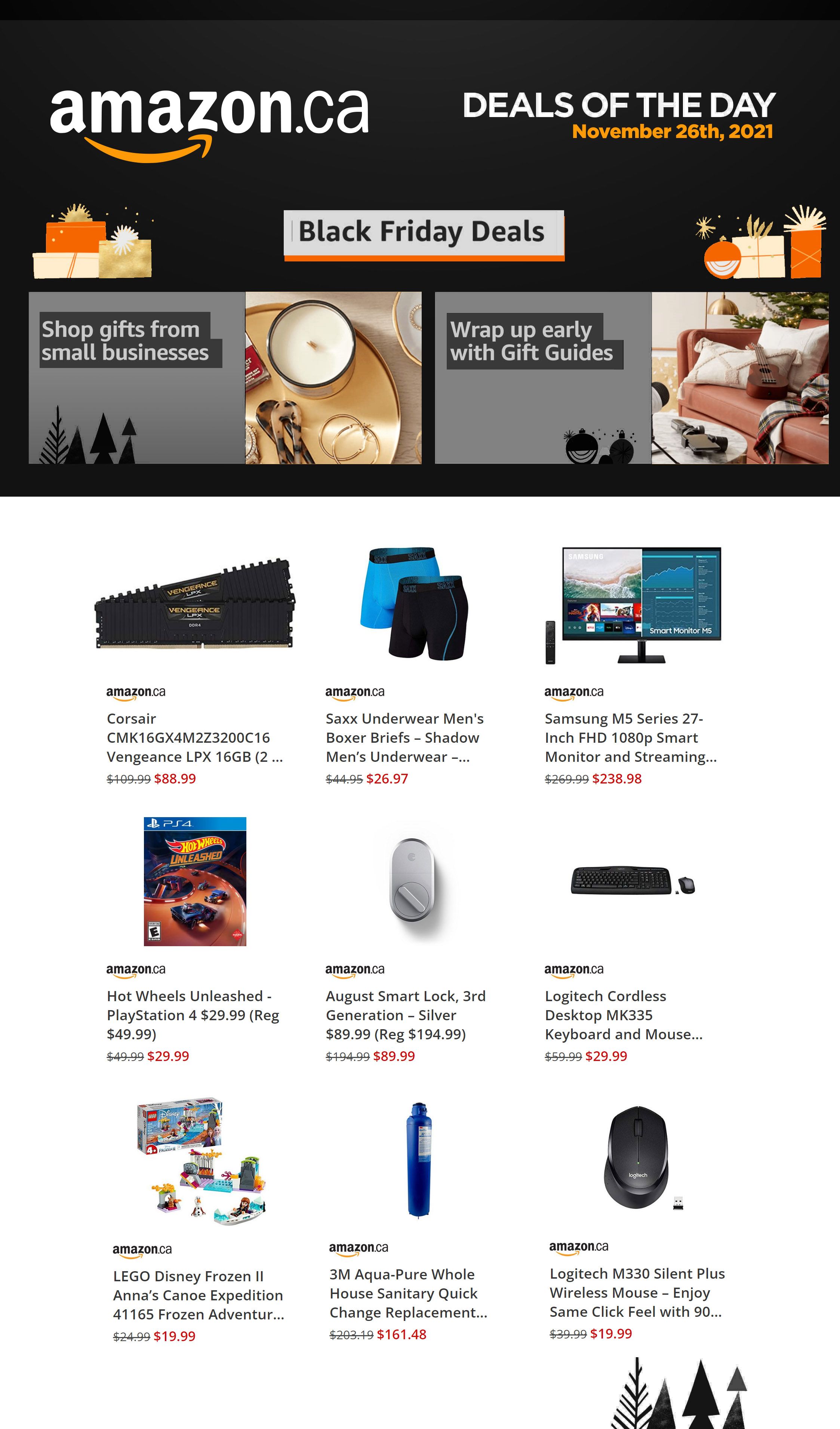 Amazon.ca Daily Deals Black Friday Flyer November 26, 2021