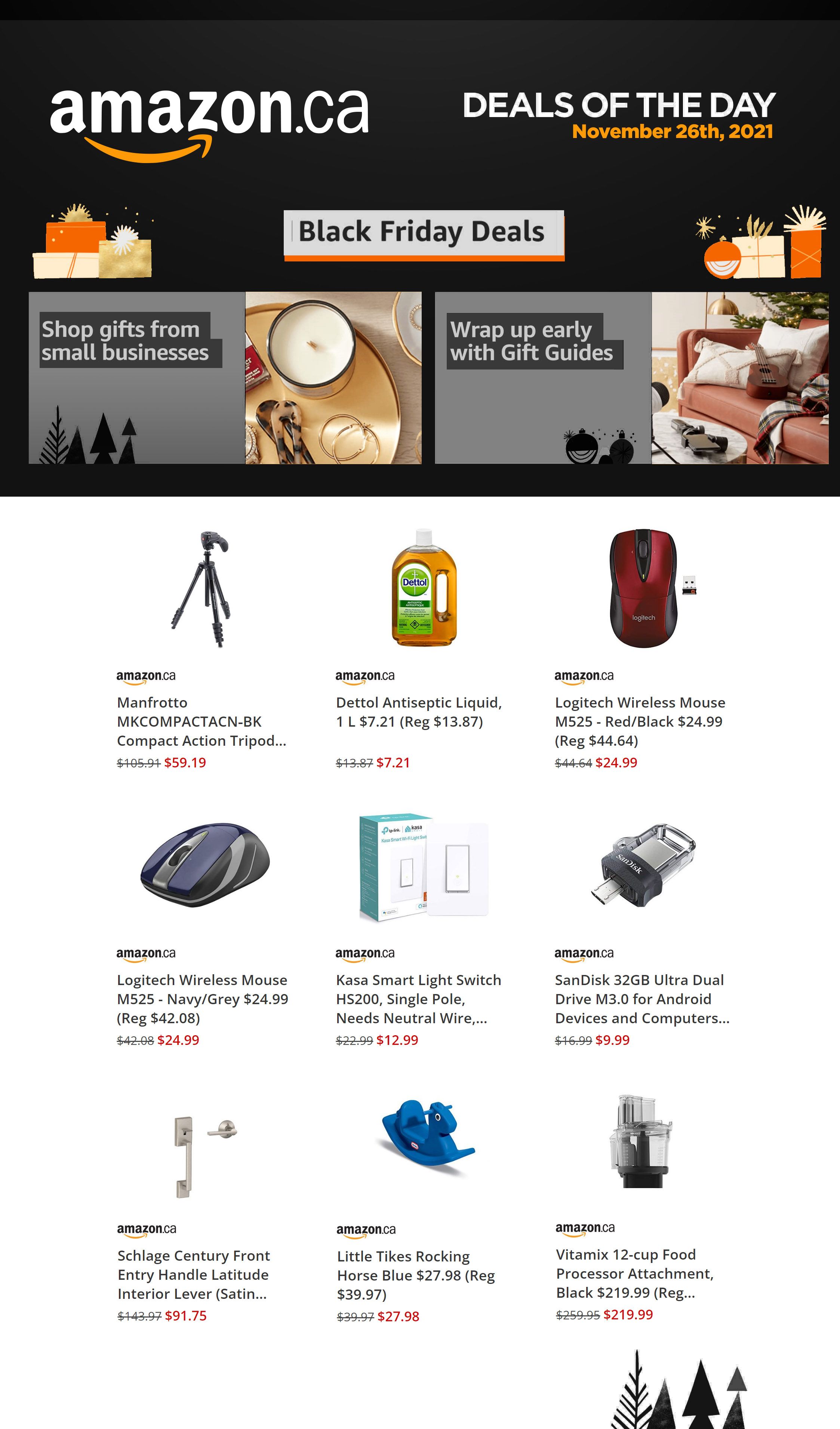 Amazon.ca Daily Deals Black Friday Flyer November 26, 2021