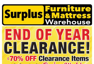 Surplus Furniture & Mattress Warehouse (Winnipeg) Flyer November 29 to December 19