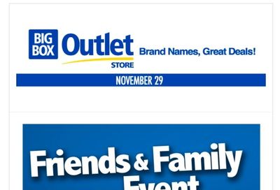 Big Box Outlet Store Flyer November 29