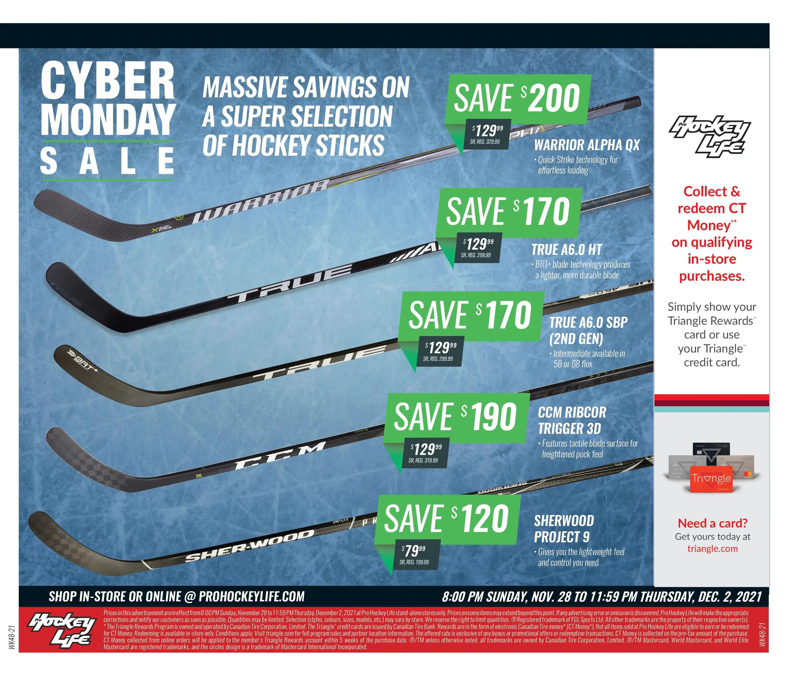 Pro Hockey Life Cyber Monday Flyer November 28 to December 2