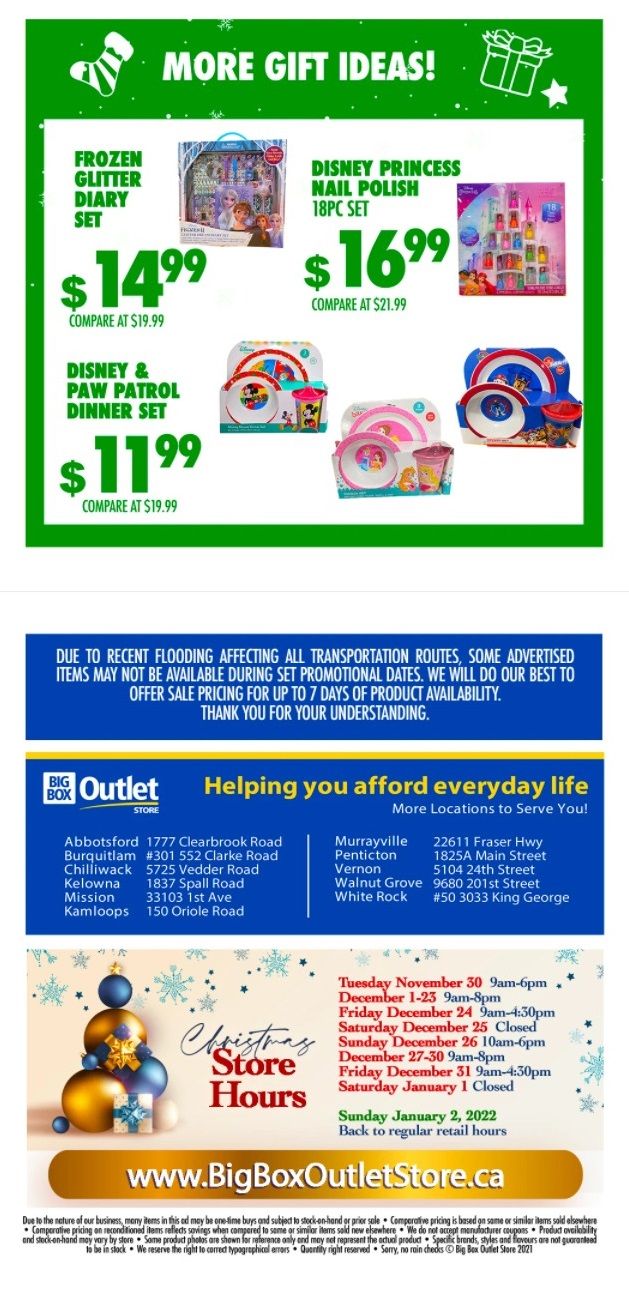 Big Box Outlet Store Flyer November 30 to December 5