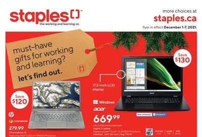 Staples Flyer December 1 to 7