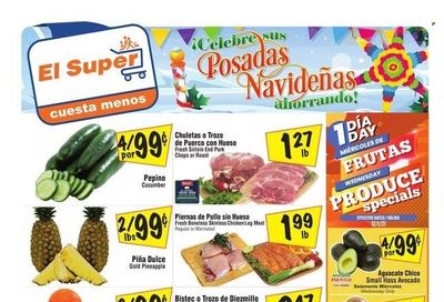 El Super (CA, NM, NV, TX) Weekly Ad Flyer December 1 to December 8