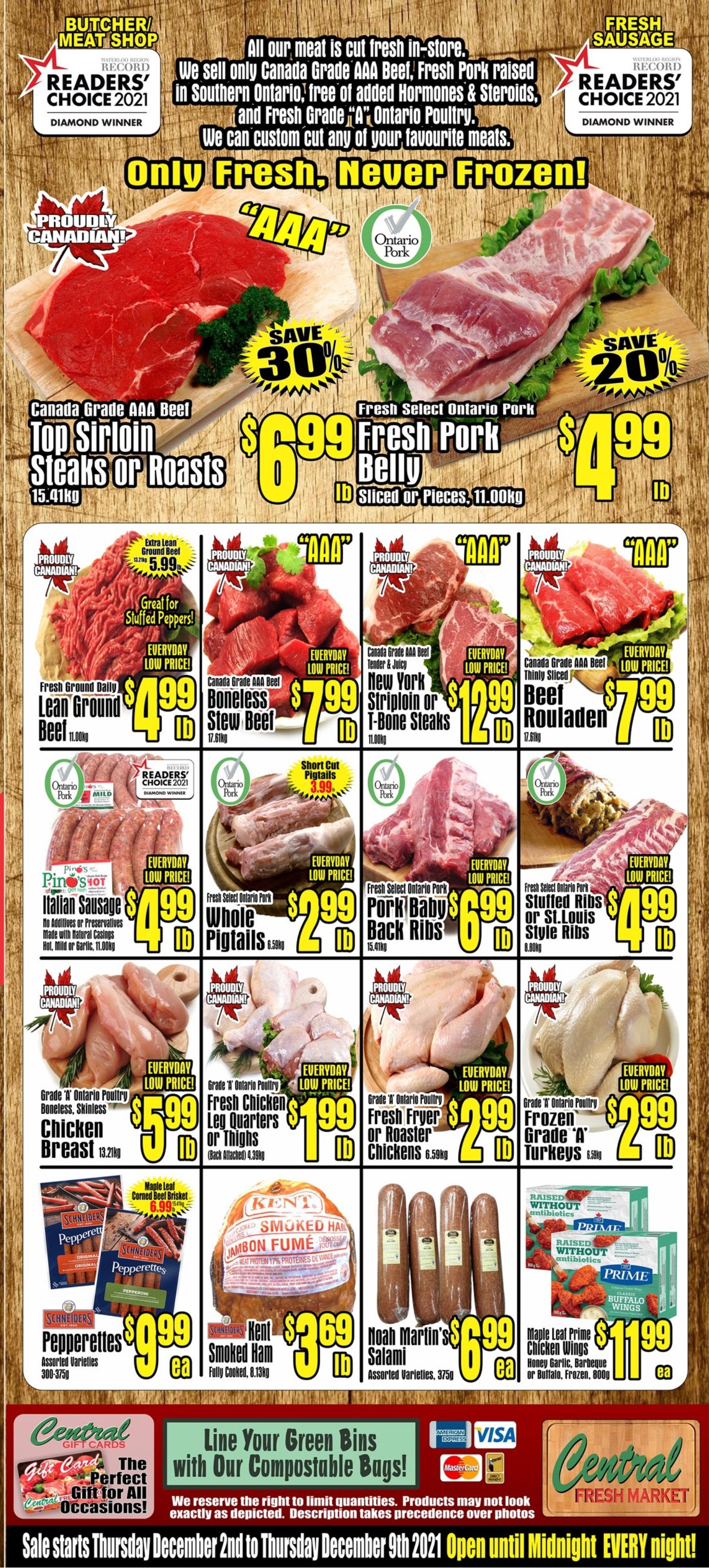 Central Fresh Market Flyer December 2 to 9
