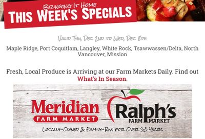 Meridian Farm Market Flyer December 2 to 8