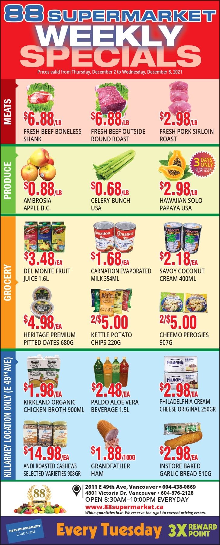88 Supermarket Flyer December 2 to 8
