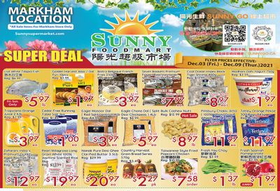 Sunny Foodmart (Markham) Flyer December 3 to 9