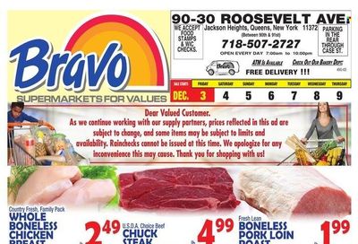 Bravo Supermarkets (CT, FL, MA, NJ, NY, PA) Weekly Ad Flyer December 3 to December 10