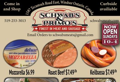 Schwab's & Primo's Flyer December 7 to 12