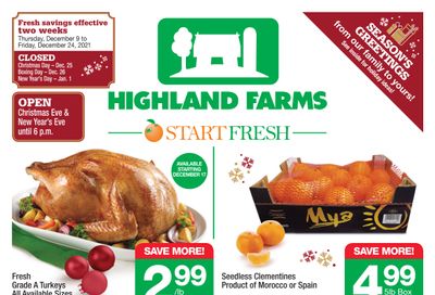 Highland Farms Flyer December 9 to 24